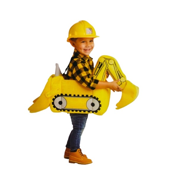 I WANT TO BE “EXCAVATOR” toddler plush Halloween costume with hat size 3-7 - Picture 12 of 12